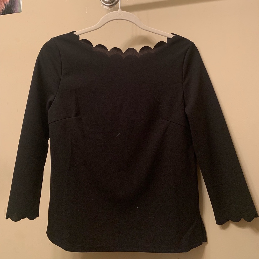 A dress-up black blouse